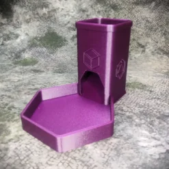 Tour à dés - couleur violet pailleté