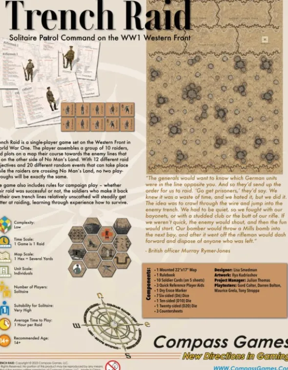 Trench Raid: Solitaire Patrol Command on the WW1 Western Front