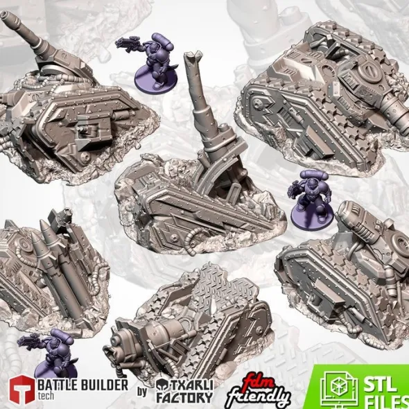 Txarli - Décors Science fiction - Tanks détruits