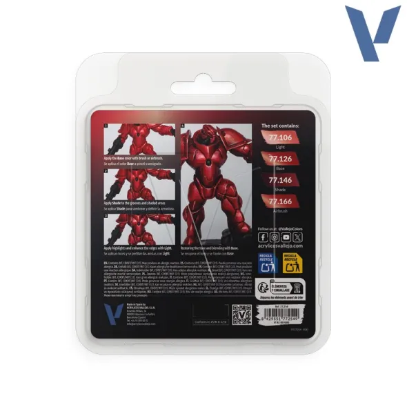 Vallejo - TMM : Ruby Red Paint Set