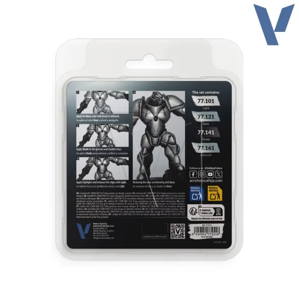 Vallejo - TMM : Sterling Silver Paint Set