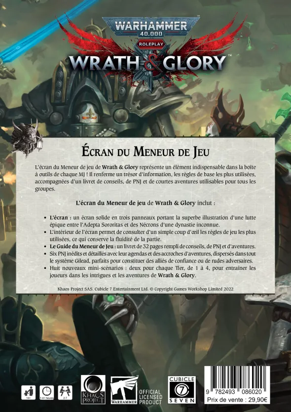 Warhammer 40K : Wrath & Glory - Ecran du Meneur