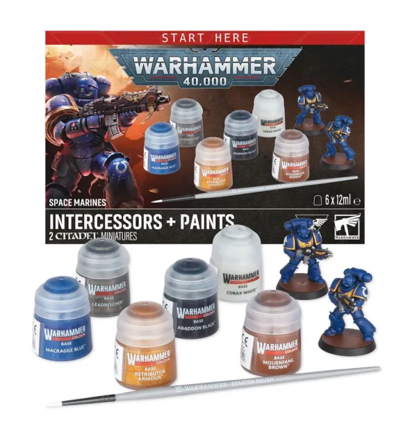 Warhammer 40,000 : Space Marines - Intercessors + Set de Peinture