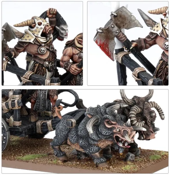 Warhammer - The Old World : Braillehardes Hommes-bêtes - Char à Sangleboucs