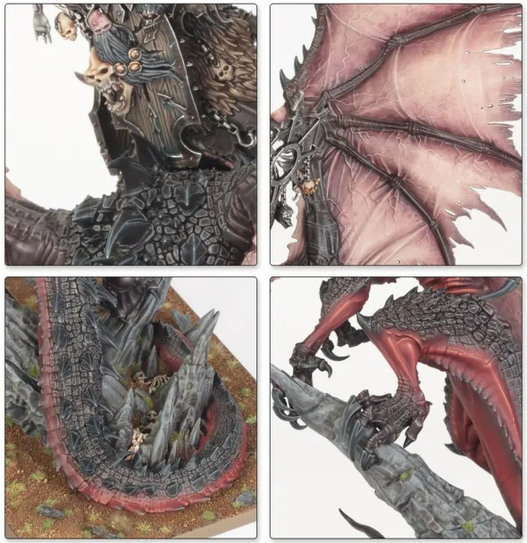 Warhammer - The Old World : Guerriers du Chaos - Seigneur/Sorcier sur Dragon du Chaos