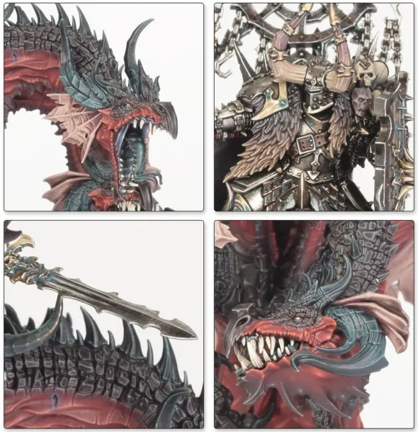 Warhammer - The Old World : Guerriers du Chaos - Seigneur/Sorcier sur Dragon du Chaos