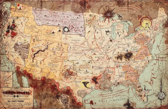 Weird Frontiers - Velvet Map A2 size