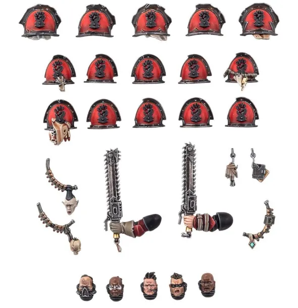 W40k : Space Marines du Chaos - Améliorations et Décalcos Red Corsairs