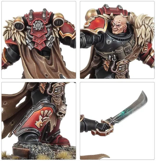 W40k - Space Marines du Chaos - Capitaine-écumeur Red Corsair