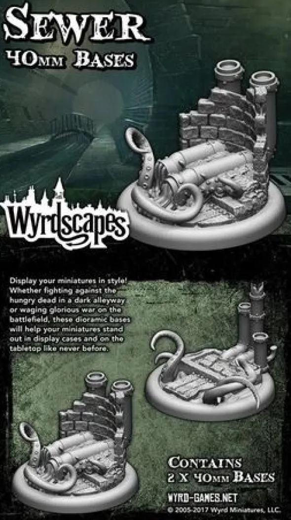 Wyrdscape Bases - 2x Sewer 40mm
