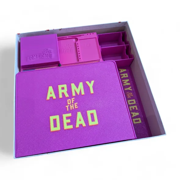 Zombicide Army of the Dead - Boite rangement Zombies Fuchsia compatible